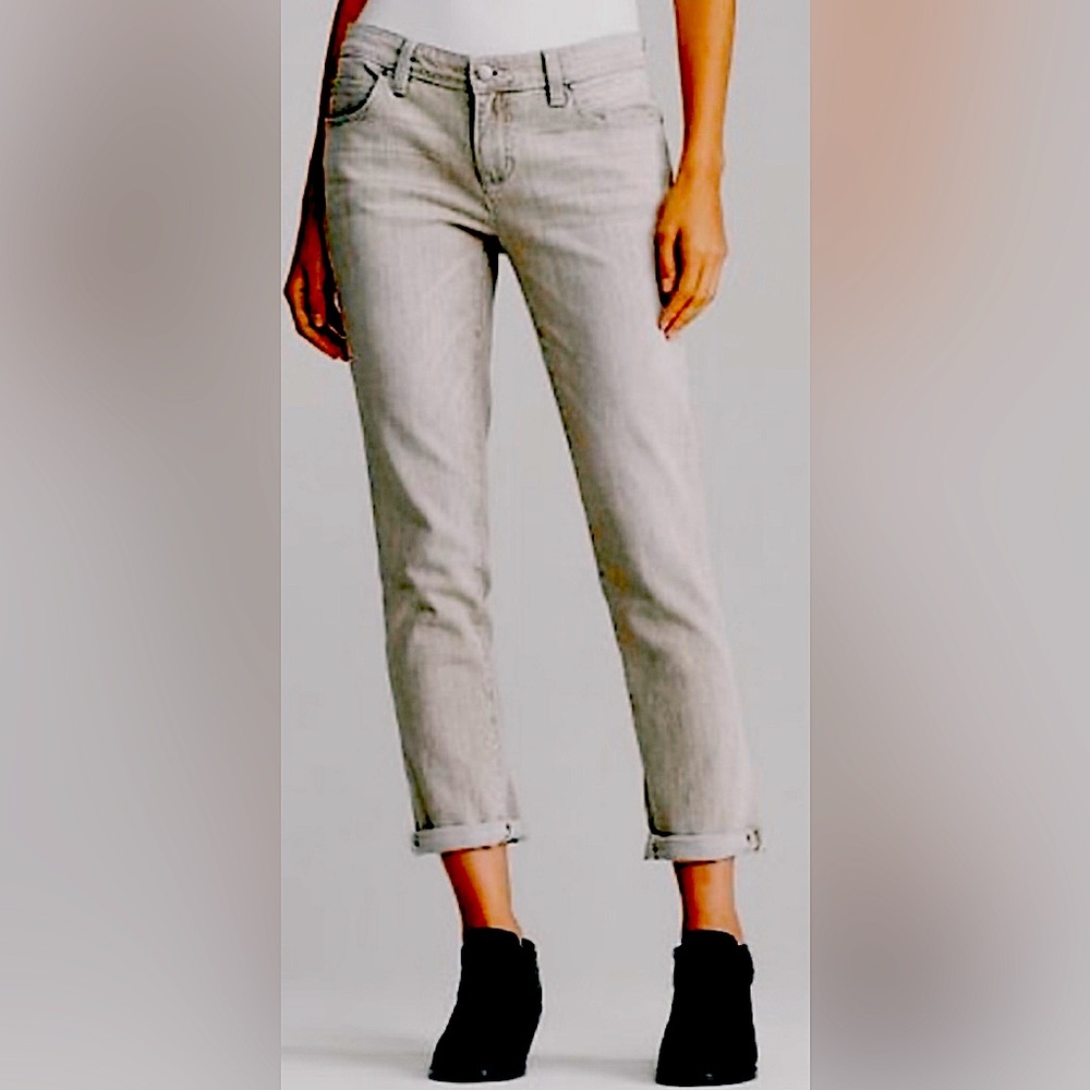 Eileen Fisher Light Gray Cropped Jeans